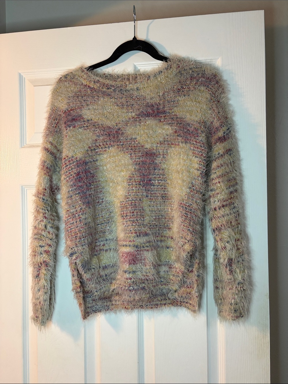 Braciano Fuzzy Multicolor Pastel Crewneck Sweater